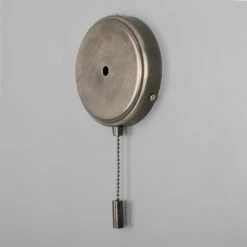 Pressed Brass Wall Bracket With Pull Switch 4.7" 38 Pressed Brass Wall Bracket With Pull Switch 4.7" -Home-Lighting Sale mlwb18antslv 1