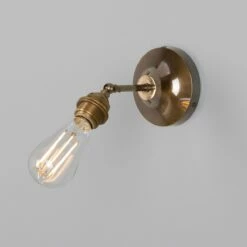 Lome Vintage Bare Bulb Wall Light With Swivel