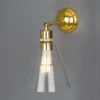 Straff Vintage Clear Glass Cone Wall Light -Home-Lighting Sale mlwl198polbrs 1