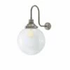Riad Clear Globe Swan Neck Wall Light 9.8" -Home-Lighting Sale mlwl219antslvcl