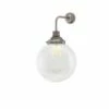 Bamako Clear / Opal Glass Globe Wall Light 9.8" -Home-Lighting Sale mlwl234antslvcl