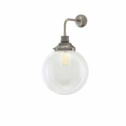Bamako Clear / Opal Glass Globe Wall Light 9.8"