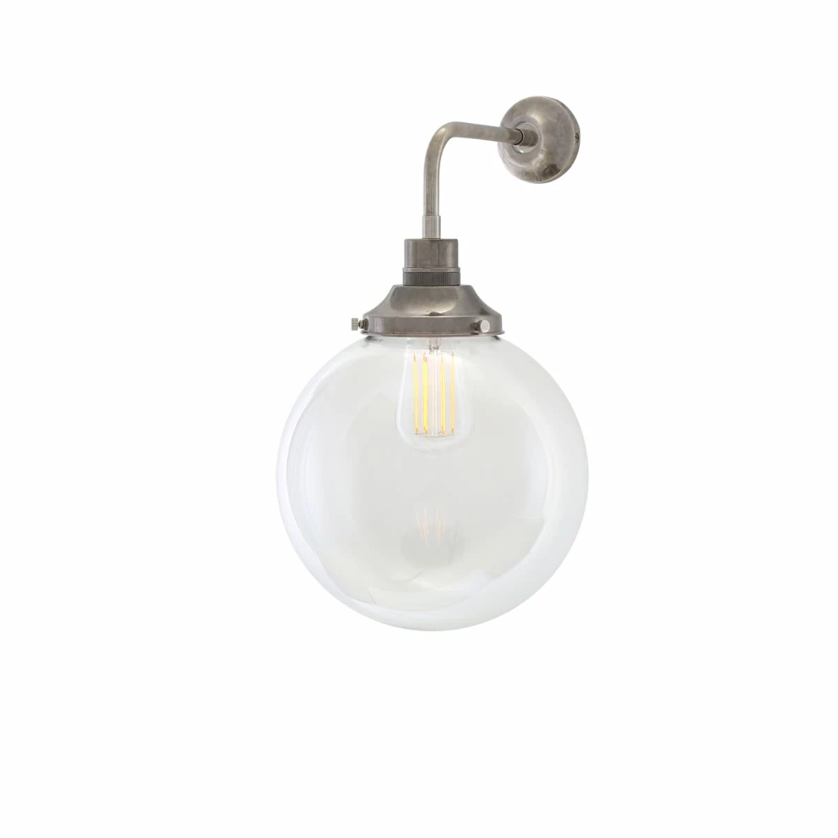 Bamako Clear / Opal Glass Globe Wall Light 9.8" 3 Bamako Clear / Opal Glass Globe Wall Light 9.8"