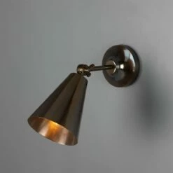 Moya Adjustable Brass Cone Wall Light -Home-Lighting Sale mlwl237antbrs ul 3 1