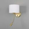 Longford Brass Wall Light With Flexible Arm And Reading Spotlight -Home-Lighting Sale mlwl333satbrs