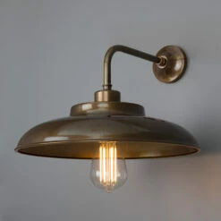 Telal Industrial Brass Factory Wall Light 12.6"
