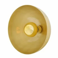 Maua Modern Brass Dome Wall Light 11.8" -Home-Lighting Sale mlwl396polbrs 4