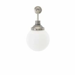 Bamako Clear / Opal Glass Globe Wall Light7.9" 13 Bamako Clear / Opal Glass Globe Wall Light7.9" -Home-Lighting Sale mlwl407antslvop 1 1