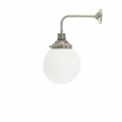 Bamako Clear / Opal Glass Globe Wall Light7.9" 14 Bamako Clear / Opal Glass Globe Wall Light7.9" -Home-Lighting Sale mlwl407antslvop 2