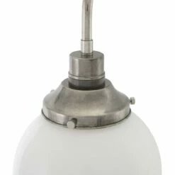 Bamako Clear / Opal Glass Globe Wall Light7.9" 15 Bamako Clear / Opal Glass Globe Wall Light7.9" -Home-Lighting Sale mlwl407antslvop 3