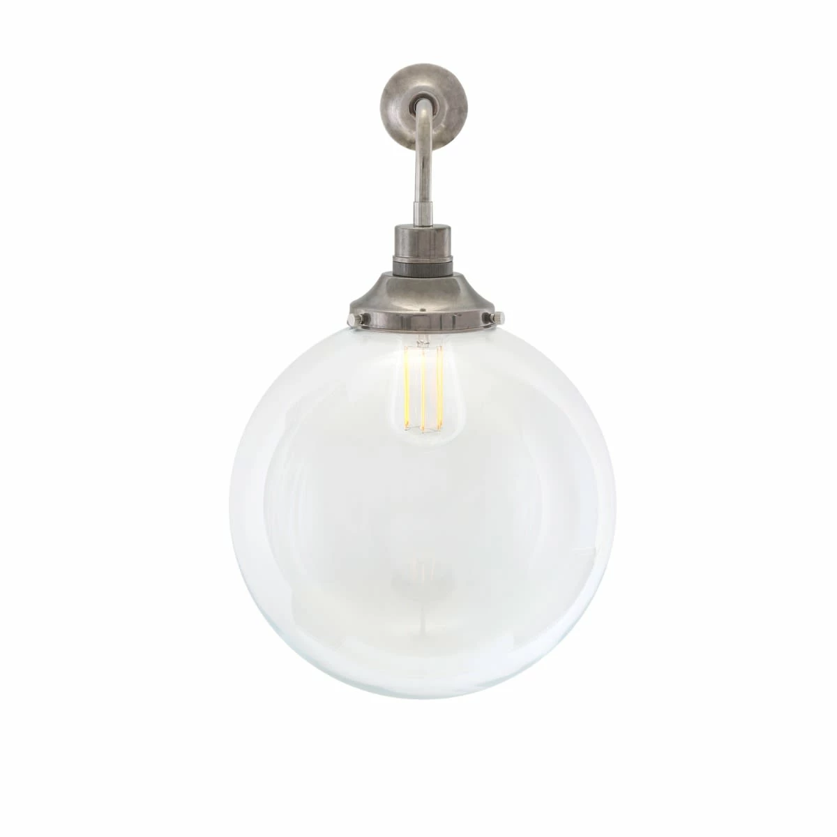 Bamako Clear / Opal Glass Globe Wall Light 11.8" 7 Bamako Clear / Opal Glass Globe Wall Light 11.8" - Image 5