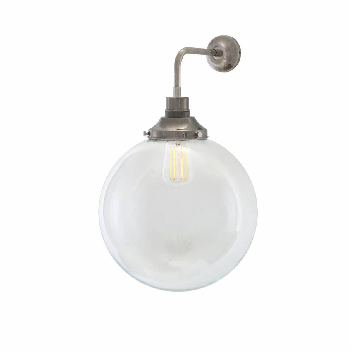 Bamako Clear / Opal Glass Globe Wall Light 11.8" 6 Bamako Clear / Opal Glass Globe Wall Light 11.8" - Image 4