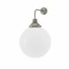 Bamako Clear / Opal Glass Globe Wall Light 11.8" 2 Bamako Clear / Opal Glass Globe Wall Light 11.8" -Home-Lighting Sale mlwl408antslvop 2