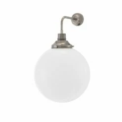 Bamako Clear / Opal Glass Globe Wall Light 11.8"