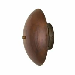 Luqa Vintage Brass Dish Wall Light 9.8"