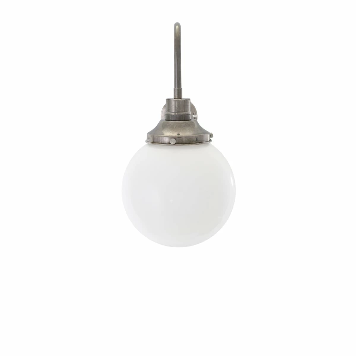 Yerevan Opal Glass Globe Swan Neck Wall Light 7.9" 5 Yerevan Opal Glass Globe Swan Neck Wall Light 7.9" - Image 3