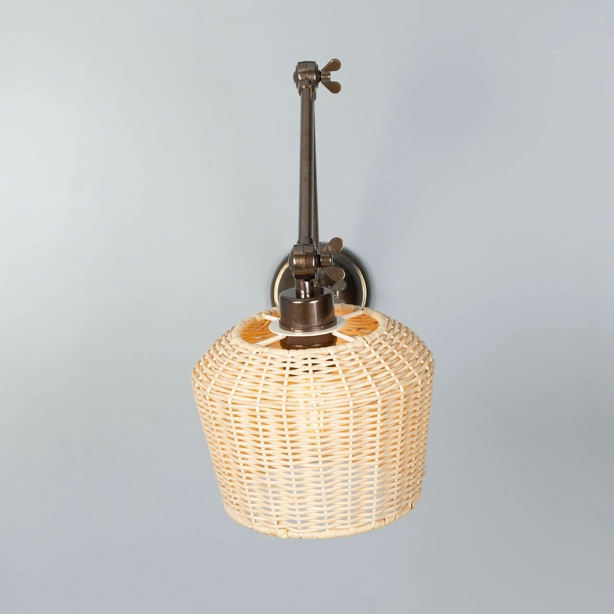 Manila Adjustable Arm Wall Light With Small Rattan Shade 11 Manila Adjustable Arm Wall Light With Small Rattan Shade - Image 9