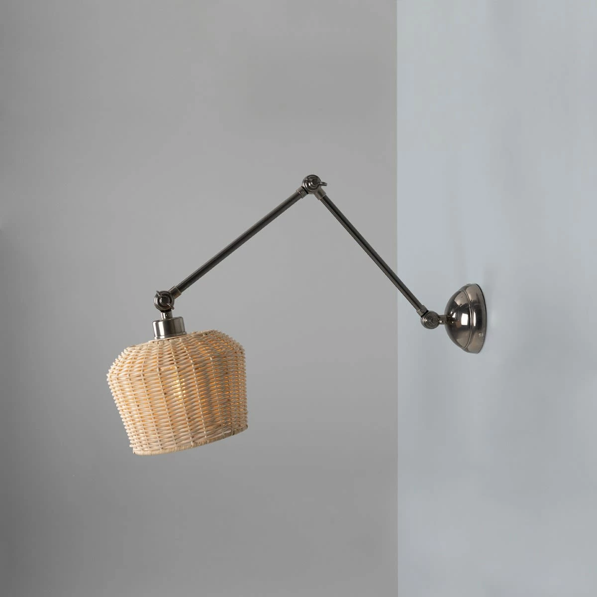Manila Adjustable Arm Wall Light With Small Rattan Shade 16 Manila Adjustable Arm Wall Light With Small Rattan Shade - Image 14