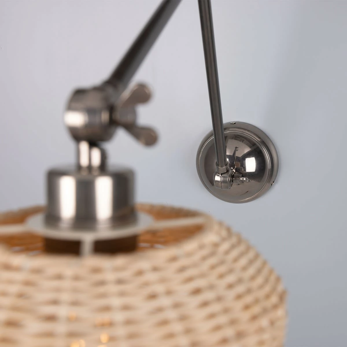 Manila Adjustable Arm Wall Light With Small Rattan Shade 17 Manila Adjustable Arm Wall Light With Small Rattan Shade - Image 15