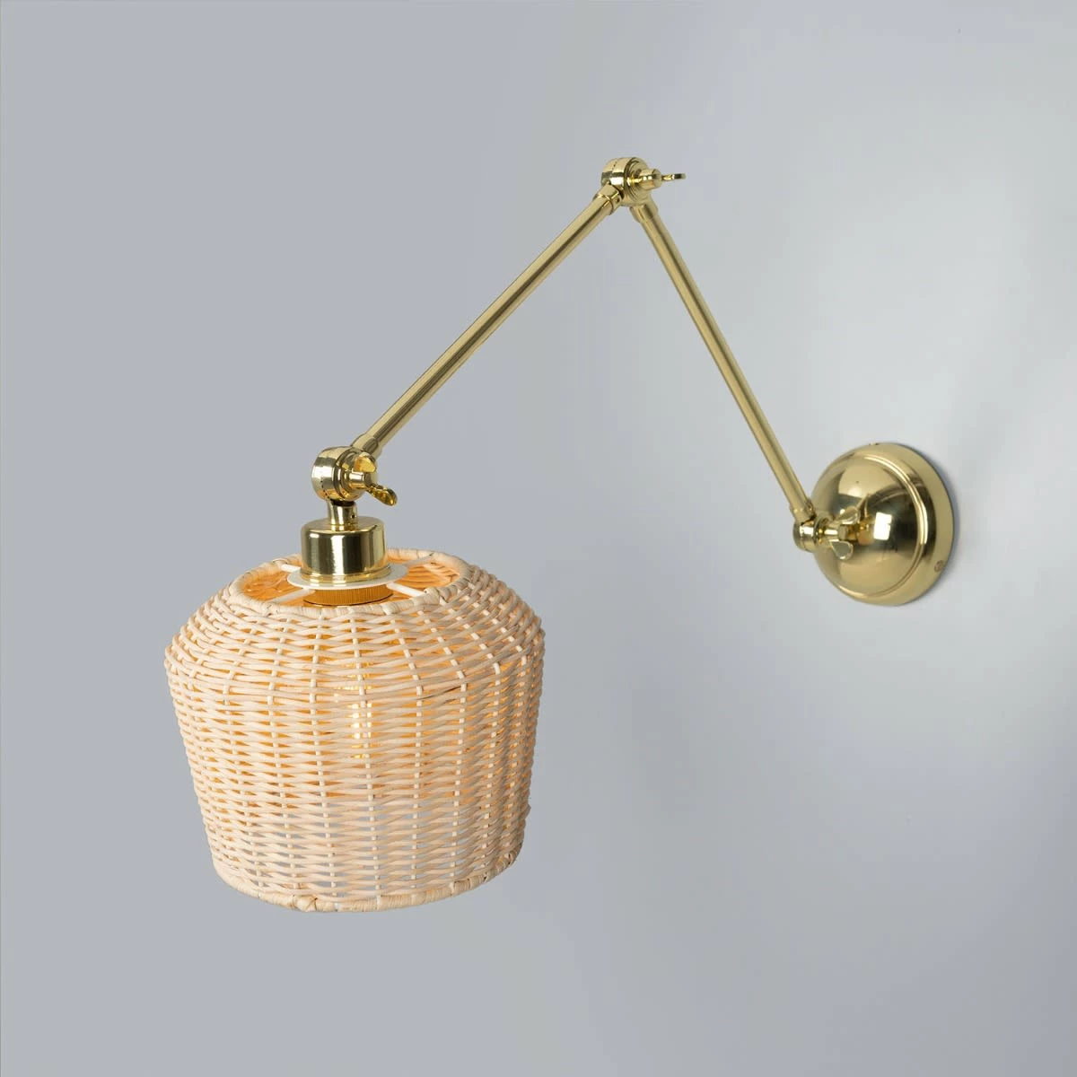 Manila Adjustable Arm Wall Light With Small Rattan Shade 18 Manila Adjustable Arm Wall Light With Small Rattan Shade - Image 16