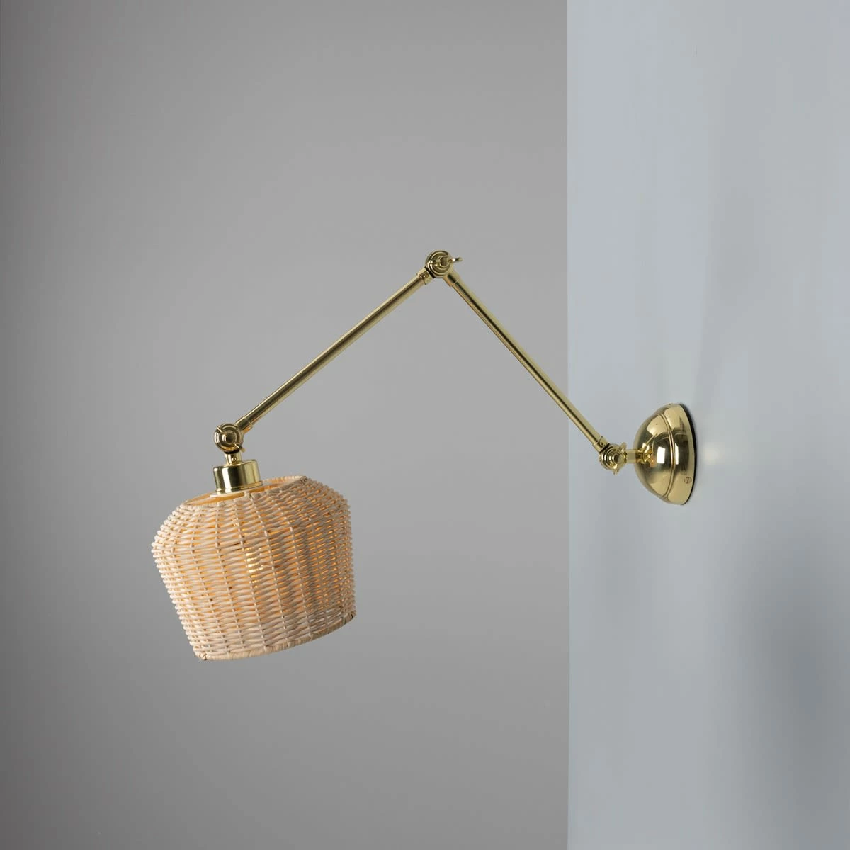 Manila Adjustable Arm Wall Light With Small Rattan Shade 20 Manila Adjustable Arm Wall Light With Small Rattan Shade - Image 18