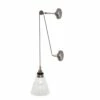 Monroe Industrial Glass Pulley Wall Light IP65 -Home-Lighting Sale monroe pulley wall light 11529
