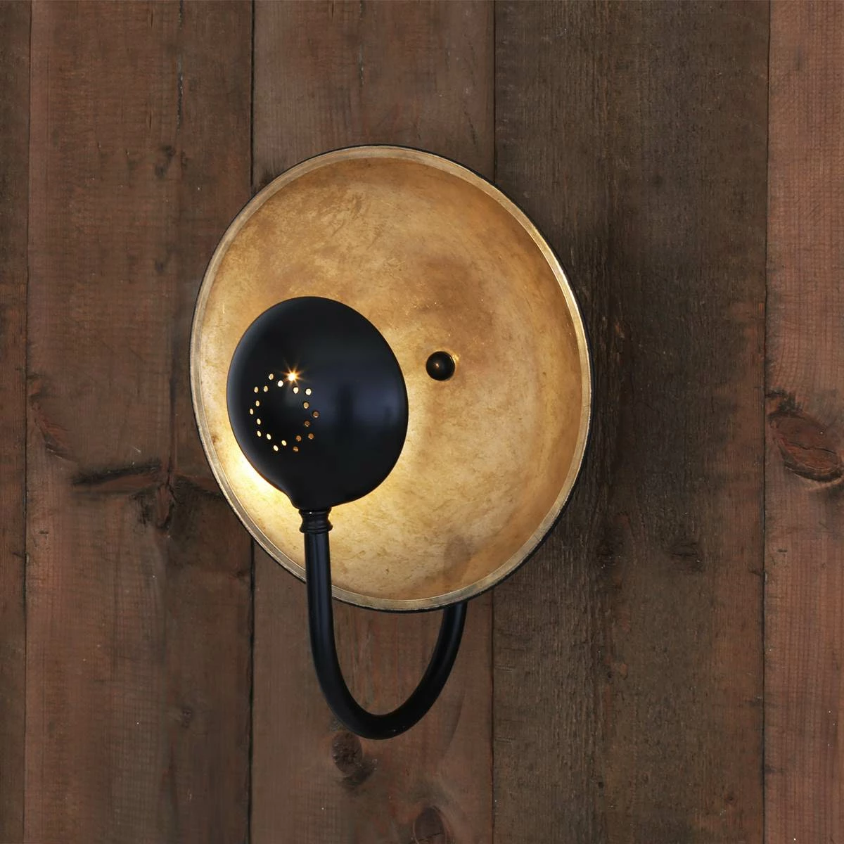 Orebro Vintage Brass Dish Wall Light 9.8" 4 Orebro Vintage Brass Dish Wall Light 9.8" - Image 2