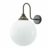 Pelagia Opal Globe Swan Neck Wall Light 11.8" IP44 -Home-Lighting Sale pelagia swan neck wall light 30cm ip44 12251