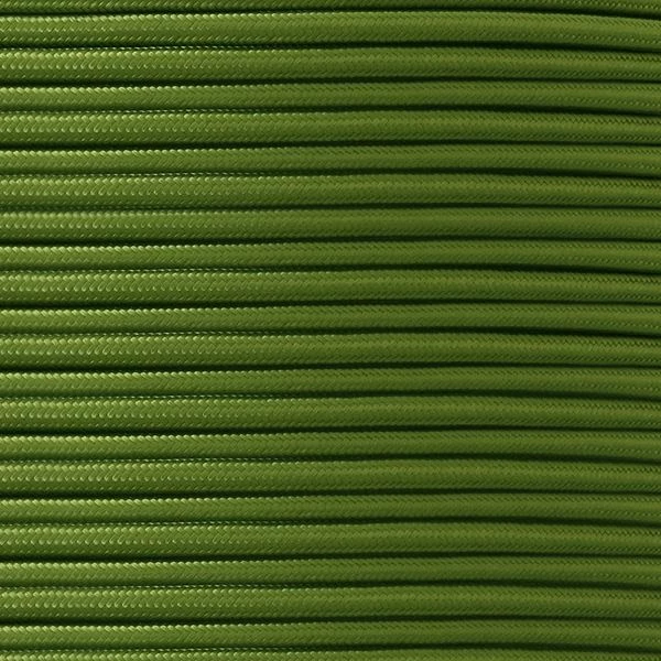 Sage Green Fabric Braided Cable, 2 Core Round 3 Sage Green Fabric Braided Cable, 2 Core Round