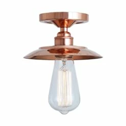 Suva Industrial Copper Flush Ceiling Light