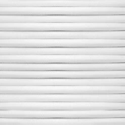 White Fabric Braided Cable, 3 Core Round