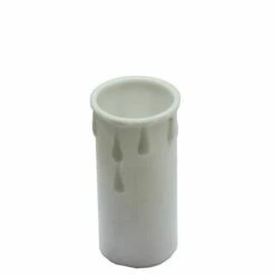 White Wax Drip Plastic Candle Tube 2.8"