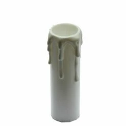 White Wax Drip Plastic Candle Tube 3.3"